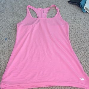 Bright pink gap fit razorback tank